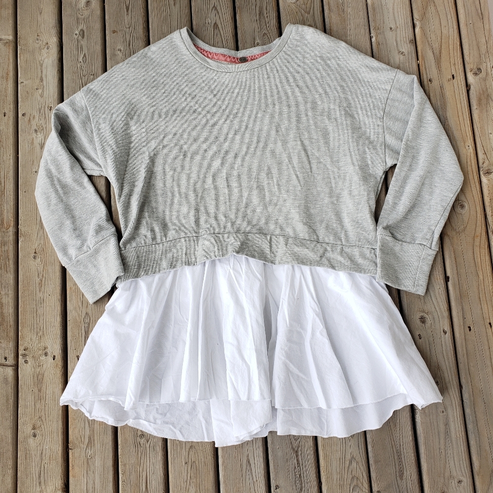 Cupio Boho pullover sweater with blouse bottom